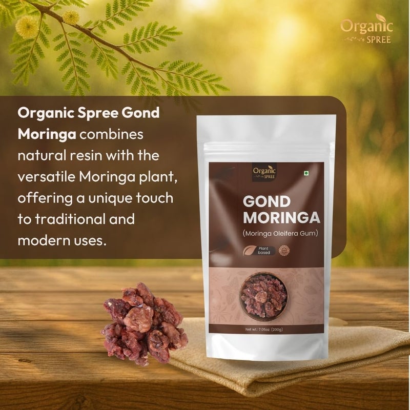 Organic Spree Gond Moringa - 200g Moringa Oleifera Gum - Image 3